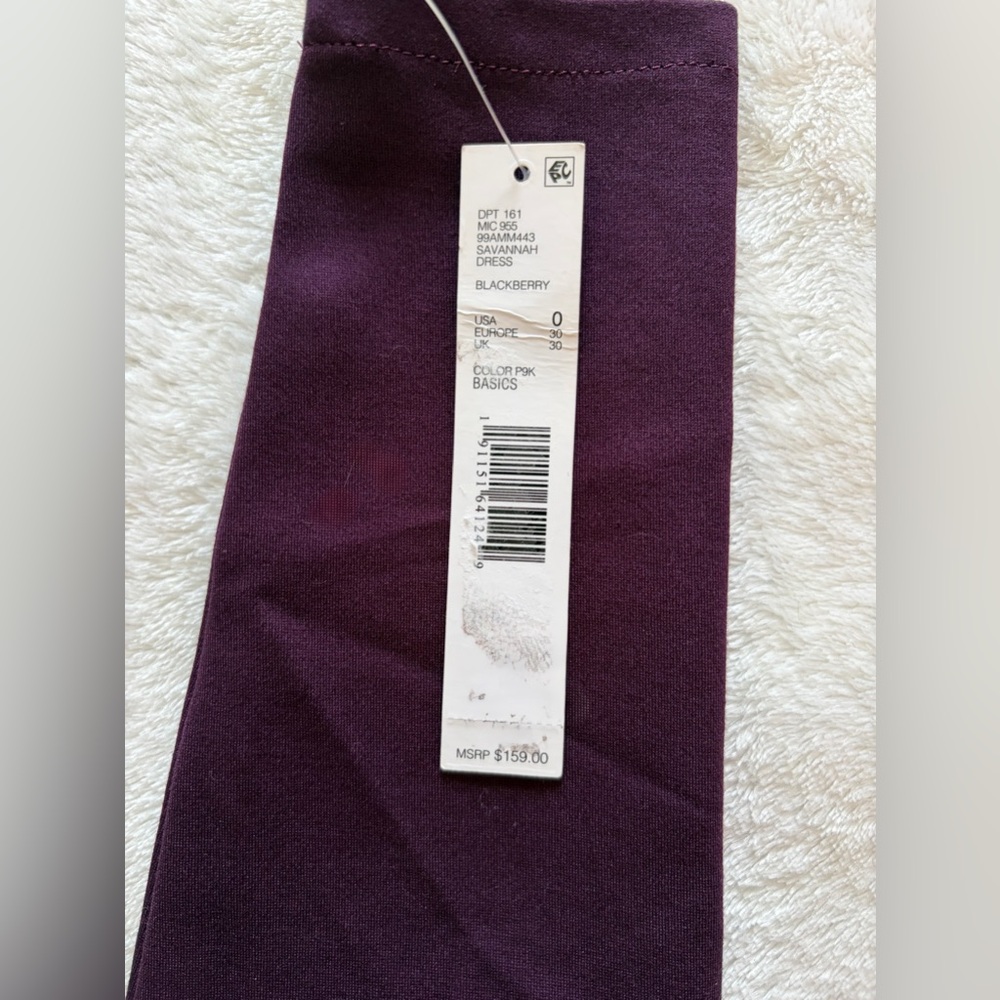 Antonio Melani Purple BlackBerry Long Sleeve Dress Professioanl, Elegany size 0 - Picture 8 of 8